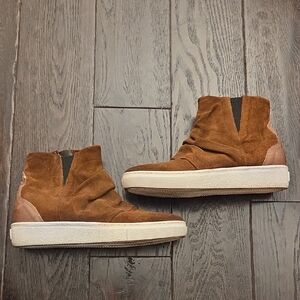Miz Mooz Suede Brown Sneakers Womens Size 37